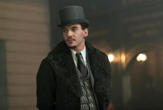 Dracula in top hat and fur coat