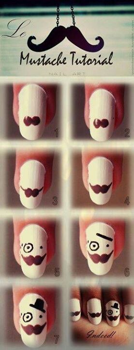 Mustache nails